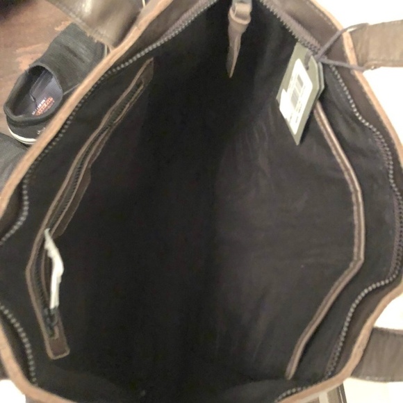 AllSaints Storm Tote Brown leather tote bag NWT - Picture 4 of 8